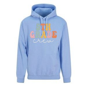 5th Grade Crew Retro Groovy Funny Happy First Day Of School Unisex Surf Hoodie