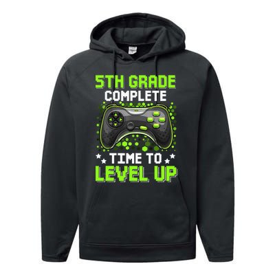 5th Grade Complete Time To Level Up Gaming Graduation Performance Fleece Hoodie