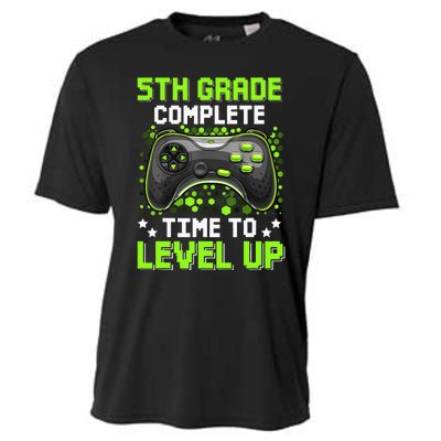 5th Grade Complete Time To Level Up Gaming Graduation Cooling Performance Crew T-Shirt