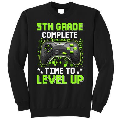 5th Grade Complete Time To Level Up Gaming Graduation Sweatshirt