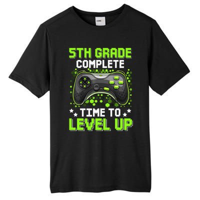 5th Grade Complete Time To Level Up Gaming Graduation Tall Fusion ChromaSoft Performance T-Shirt