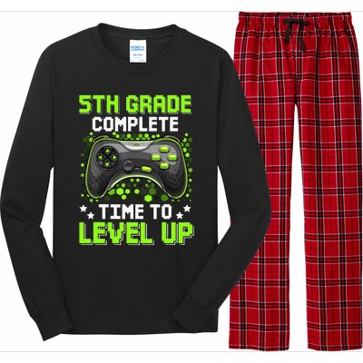 5th Grade Complete Time To Level Up Gaming Graduation Long Sleeve Pajama Set