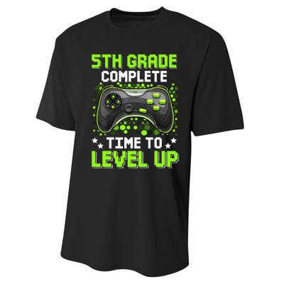 5th Grade Complete Time To Level Up Gaming Graduation Performance Sprint T-Shirt