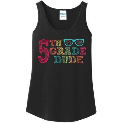 5th Grade Dude Funny First Day of School Students Ladies Essential Tank