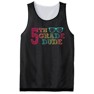 5th Grade Dude Funny First Day of School Students Mesh Reversible Basketball Jersey Tank