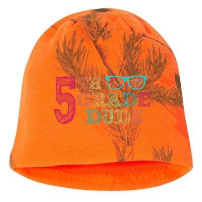 5th Grade Dude Funny First Day Of School Students Kati - Camo Knit Beanie