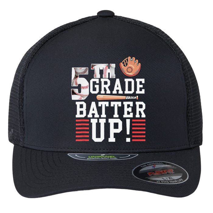 5th Grade First Day of School 5th Grade Batter Up Baseball Flexfit Unipanel Trucker Cap