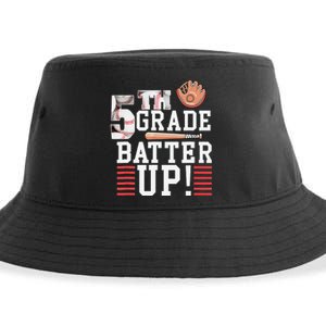 5th Grade First Day of School 5th Grade Batter Up Baseball Sustainable Bucket Hat