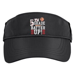 5th Grade First Day of School 5th Grade Batter Up Baseball Adult Drive Performance Visor