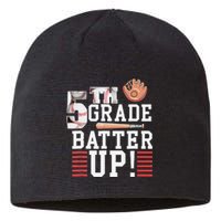 5th Grade First Day of School 5th Grade Batter Up Baseball Sustainable Beanie