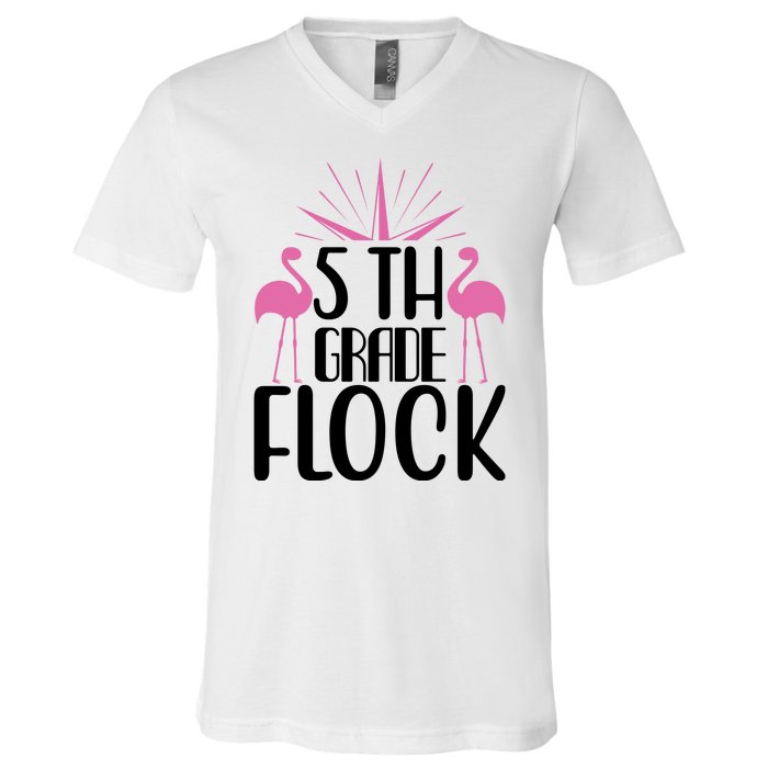 5th Grade Flock V-Neck T-Shirt