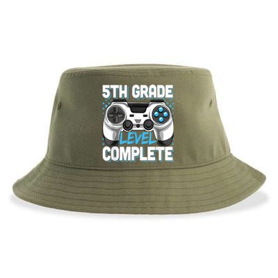 5th Grade Graduation Level Complete Video Gamer Kids Sustainable Bucket Hat