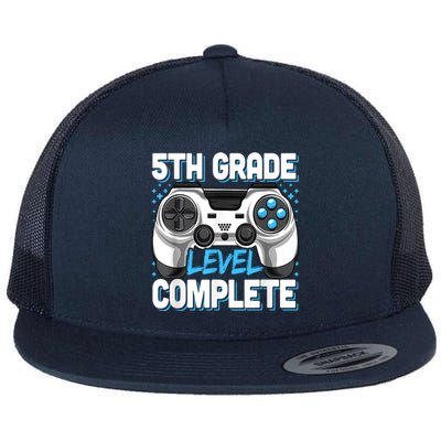 5th Grade Graduation Level Complete Video Gamer Kids Flat Bill Trucker Hat