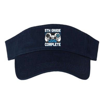 5th Grade Graduation Level Complete Video Gamer Kids Valucap Bio-Washed Visor