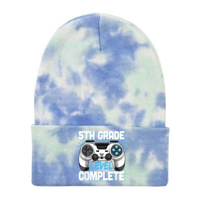 5th Grade Graduation Level Complete Video Gamer Kids Tie Dye 12in Knit Beanie