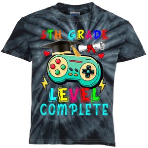 5th Grade Level Complete Cute Game Controller Gamer Graduate Kids Tie-Dye T-Shirt