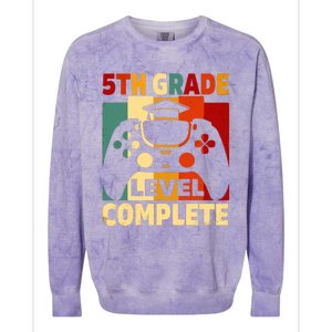 5th Grade Level Complete Graduation Last Day Of School Colorblast Crewneck Sweatshirt