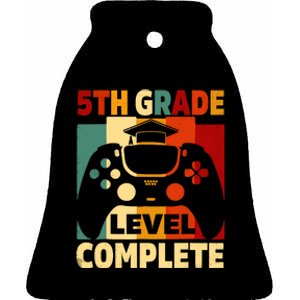 5th Grade Level Complete Graduation Last Day Of School Ceramic Bell Ornament