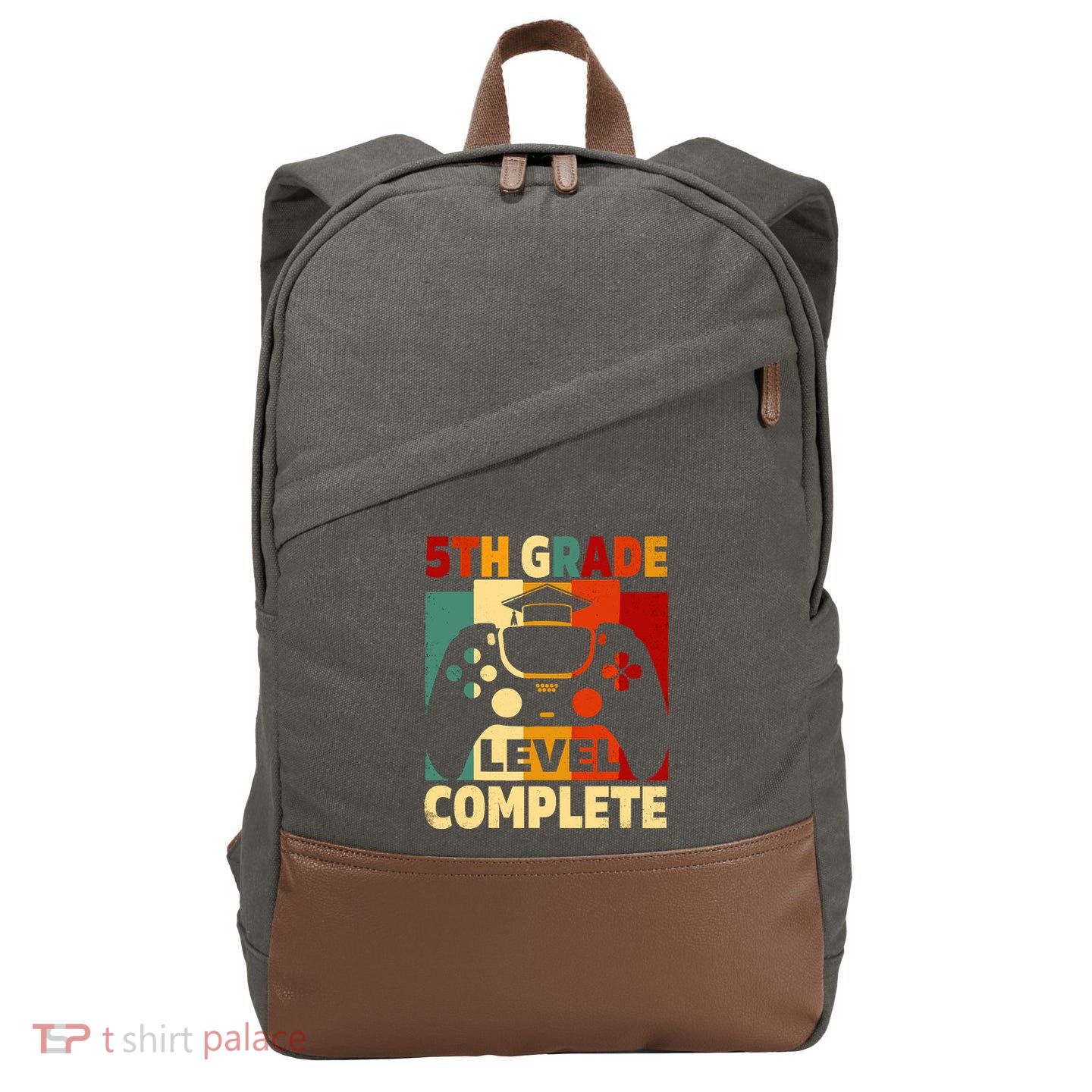 5th Grade Level Complete Graduation Last Day Of School Cotton Canvas Backpack