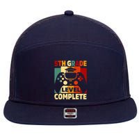 5th Grade Level Complete Graduation Last Day Of School 7 Panel Mesh Trucker Snapback Hat
