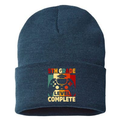5th Grade Level Complete Graduation Last Day Of School Sustainable Knit Beanie