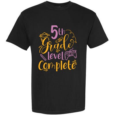 5th Grade Level Complete Fifth Grader School Graduation Garment-Dyed Heavyweight T-Shirt