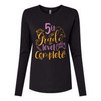 5th Grade Level Complete Fifth Grader School Graduation Womens Cotton Relaxed Long Sleeve T-Shirt