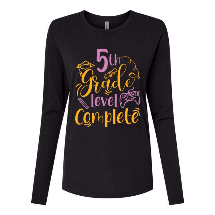 5th Grade Level Complete Fifth Grader School Graduation Womens Cotton Relaxed Long Sleeve T-Shirt