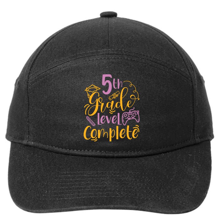 5th Grade Level Complete Fifth Grader School Graduation 7-Panel Snapback Hat