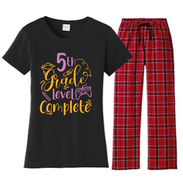 5th Grade Level Complete Fifth Grader School Graduation Women's Flannel Pajama Set