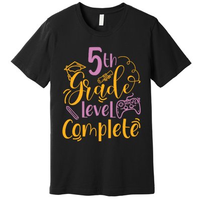 5th Grade Level Complete Fifth Grader School Graduation Premium T-Shirt