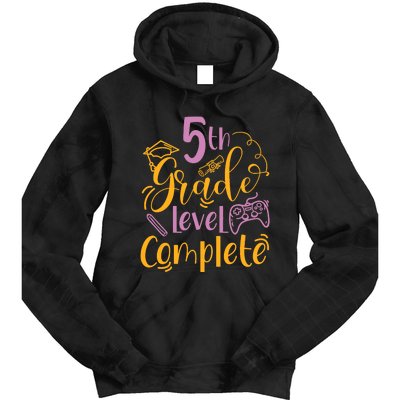 5th Grade Level Complete Fifth Grader School Graduation Tie Dye Hoodie