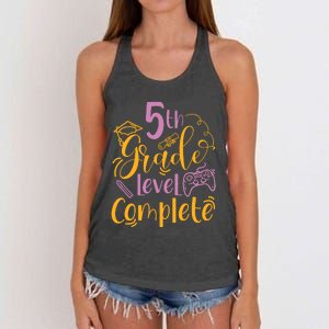 5th Grade Level Complete Fifth Grader School Graduation Women's Knotted Racerback Tank