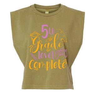 5th Grade Level Complete Fifth Grader School Graduation Garment-Dyed Women's Muscle Tee