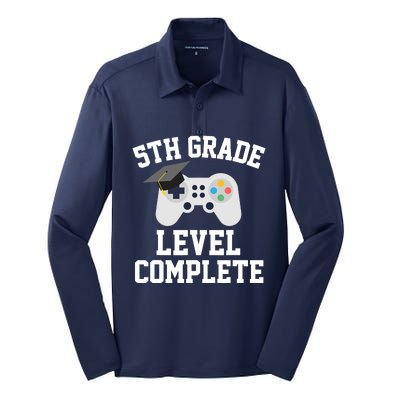 5th grade level complete graduation graduate gamers Silk Touch Performance Long Sleeve Polo