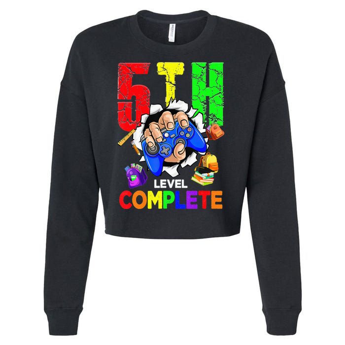 5Th Grade Level Complete Graduation Last Day Of School Cropped Pullover Crew