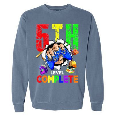 5Th Grade Level Complete Graduation Last Day Of School Garment-Dyed Sweatshirt