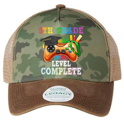 5Th Grade Level Complete Last Day Of School Graduation Legacy Tie Dye Trucker Hat