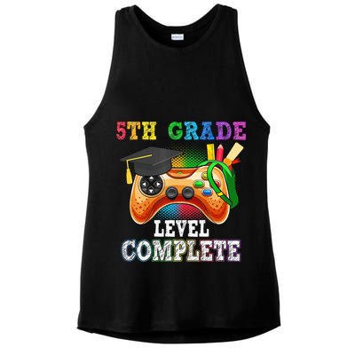 5Th Grade Level Complete Last Day Of School Graduation Ladies PosiCharge Tri-Blend Wicking Tank