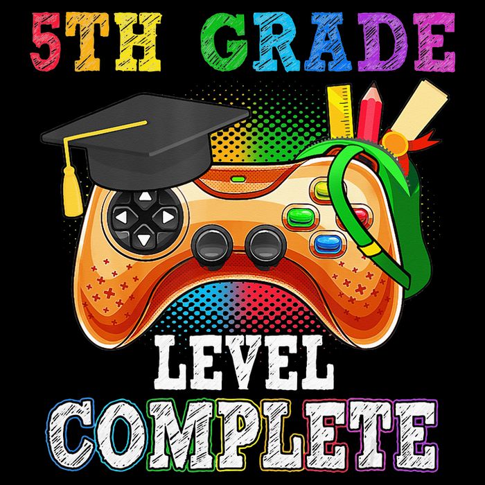 5Th Grade Level Complete Last Day Of School Graduation Flexfit Unipanel Trucker Cap