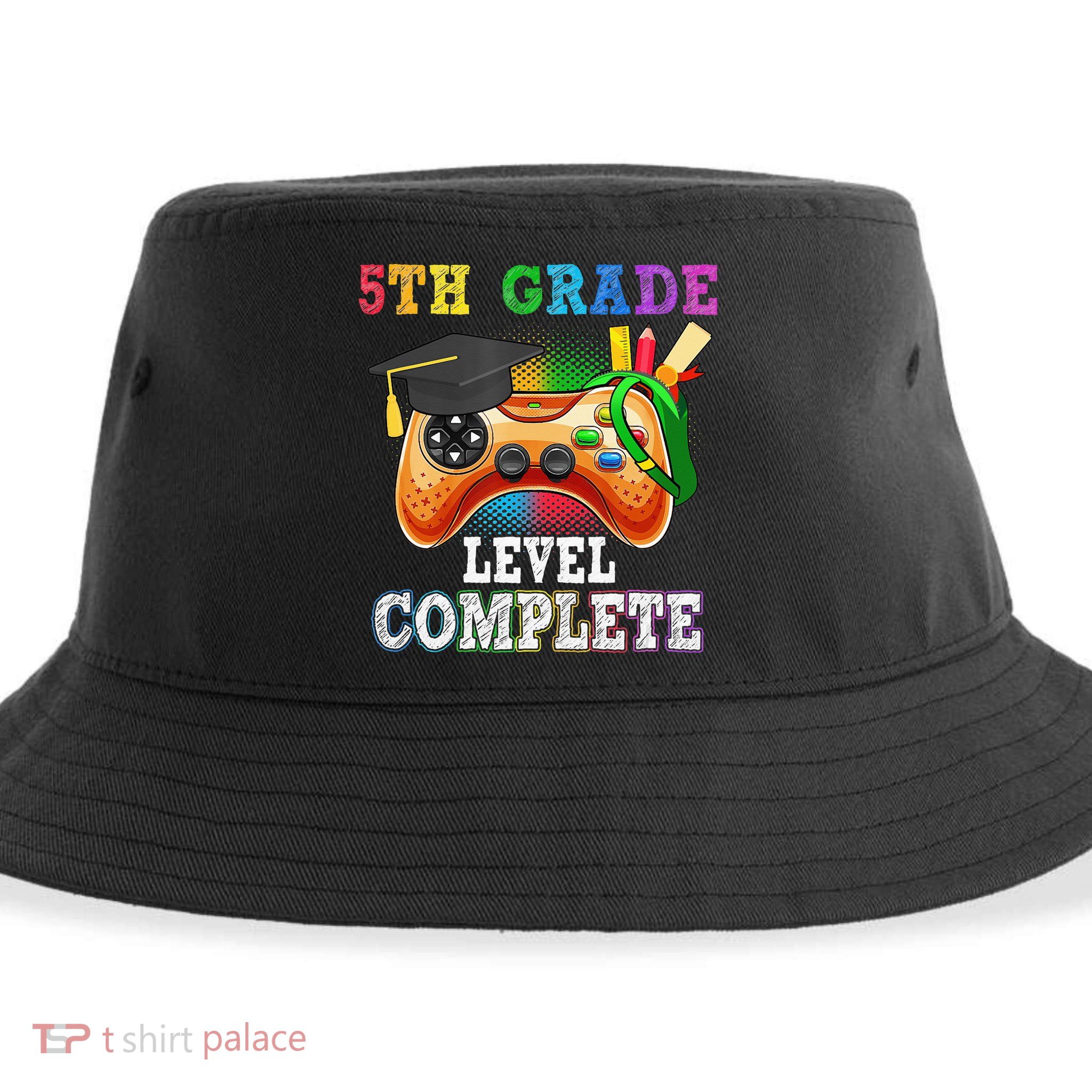 5Th Grade Level Complete Last Day Of School Graduation Sustainable Bucket Hat