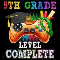 5Th Grade Level Complete Last Day Of School Graduation Button