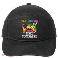 5Th Grade Level Complete Last Day Of School Graduation 7-Panel Snapback Hat
