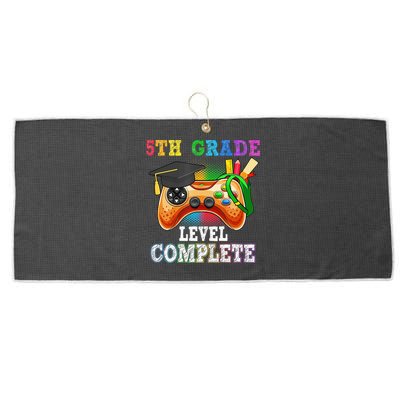 5Th Grade Level Complete Last Day Of School Graduation Large Microfiber Waffle Golf Towel