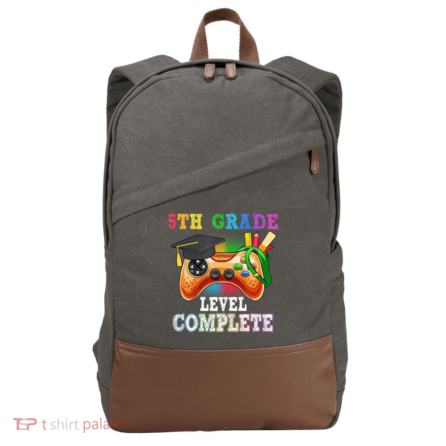 5Th Grade Level Complete Last Day Of School Graduation Cotton Canvas Backpack