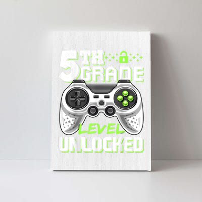 5th Grade Level Unlocked Video Game Back To School Boy Canvas