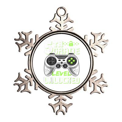 5th Grade Level Unlocked Video Game Back To School Boy Metallic Star Ornament