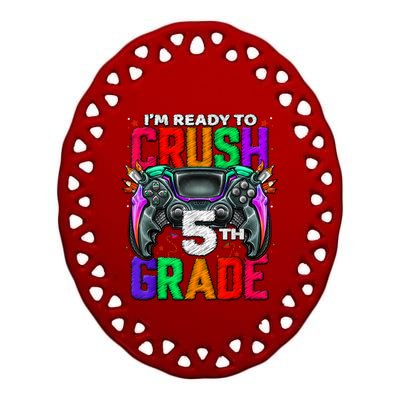 5th Grade Level Unlocked Game On 5th Grade Back To School Ceramic Oval Ornament