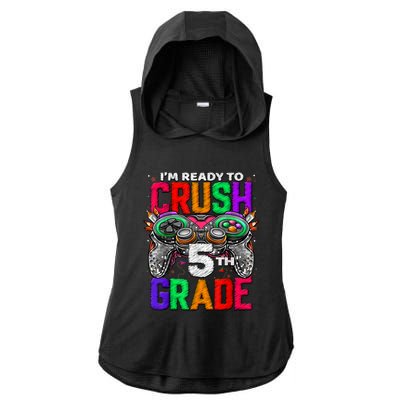 5th Grade Level Unlocked Game On 5th Grade Back To School Ladies PosiCharge Tri-Blend Wicking Draft Hoodie Tank