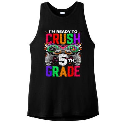 5th Grade Level Unlocked Game On 5th Grade Back To School Ladies PosiCharge Tri-Blend Wicking Tank